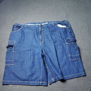 Liberty Blues Denim Jean Shorts Mens Size 54 Big & Tall Blue Cotton Cargo